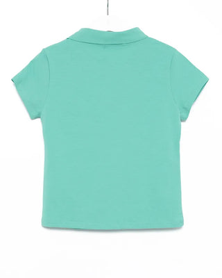 Unique Polo Neck Short Sleeve T-Shirt