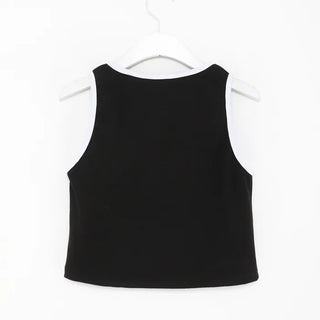 Ribbon bicolor sleeveless top