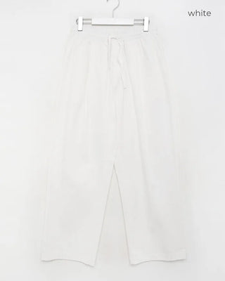 (Unisex) Casual Cotton Elastic Waist Pants