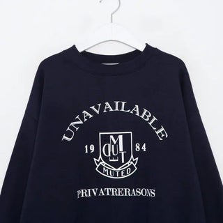 Lettering Cropped Sweatshirt