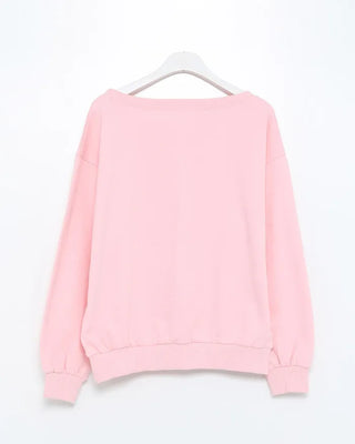 Off-shoulder sweatshirt