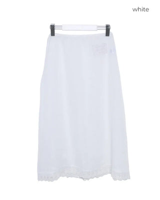 Layered sheer midi skirt