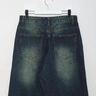 Vintage wide-leg denim pants