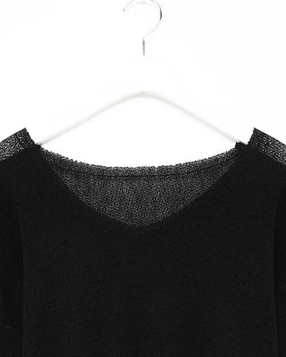 Sheer V-neck knit