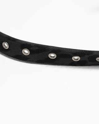 Leopard Serge Double Loop Belt