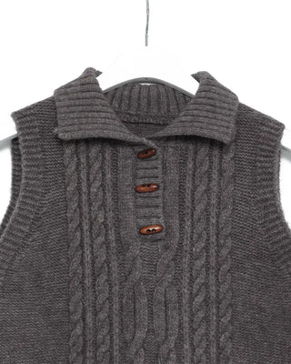 Cable knit vest