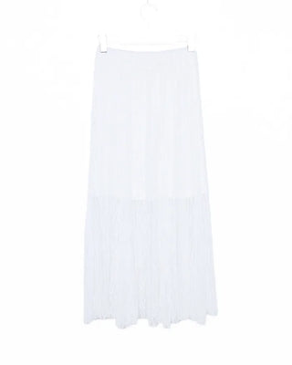 See-through lace long skirt