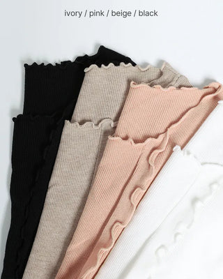 Frill-detail slim knit