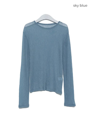 Sheer, languid long sleeveless top