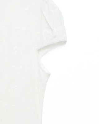 Ribbon puff mini dress