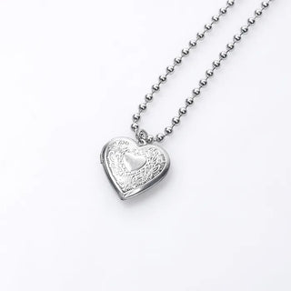Antique Heart Ball Necklace