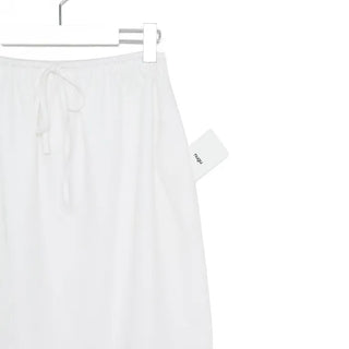 White lace point long skirt