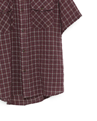 Pocket Check Half Shirt