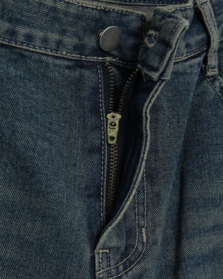 Whiskered Wash Baggy Jeans