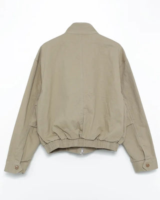 Stand-neck flap double-zip blouson