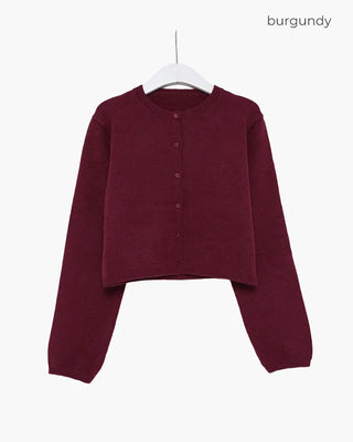 Crop Round Knit Cardigan