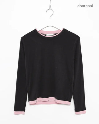 Two-tone round t-shirt