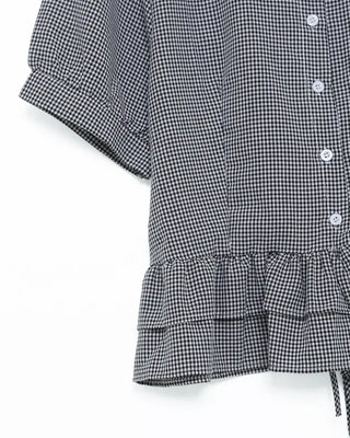 Tiered Shirring Blouse