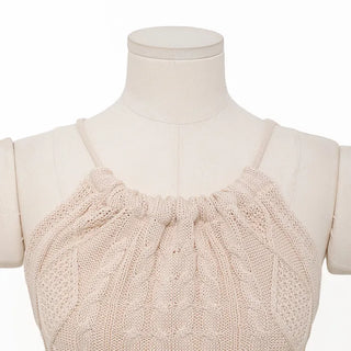 Sleeveless twist knit