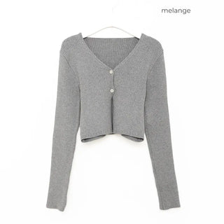 Ribbed cropped cardigan