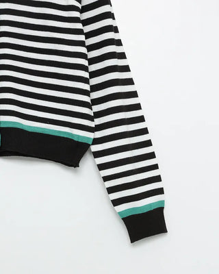 Two-tone striped cardigan