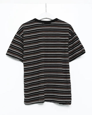 Multi-striped short-sleeved T-shirt
