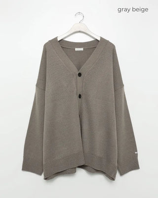 Oversized Button Long Cardigan