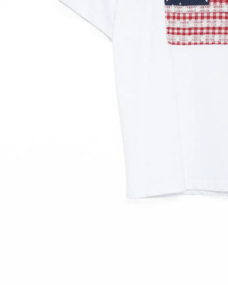 American patch short-sleeved T-shirt