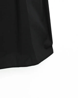 Side-tucked flared long dress
