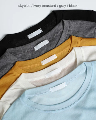 Tencel Round Long Sleeve T-Shirt