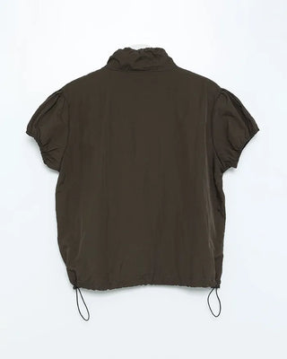 Puff Sleeve Zip-Up Windbreaker