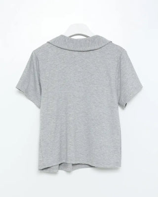 Star Double Button Round Neck Half T-Shirt