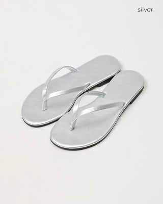 Faux leather beach sandals