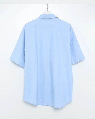 (Unisex) Oxford Overfit Half Sleeve Shirt