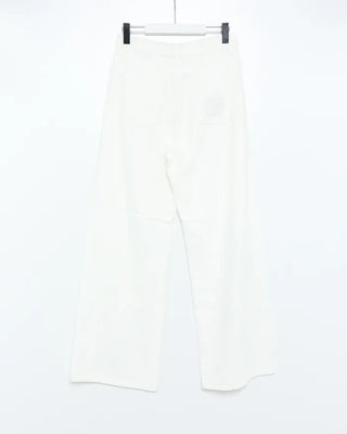 Cotton linen wide-leg pants