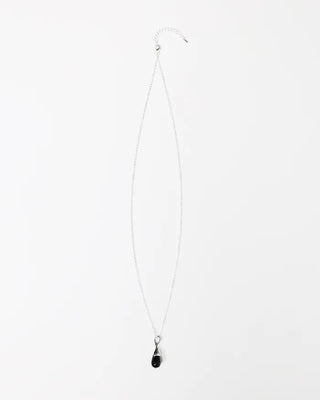 Black Mushroom Charm Long Necklace