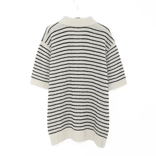 Color Button Border Knit