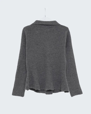Double-button knit cardigan