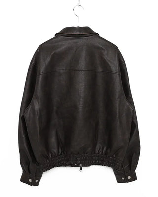 Cargo faux leather jacket