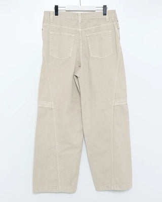 Side-panel wide cotton pants