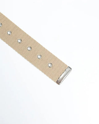 Eyelet canvas belt