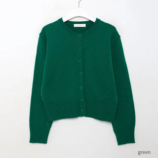 Basic color cardigan