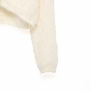 Colored soft shaggy cardigan