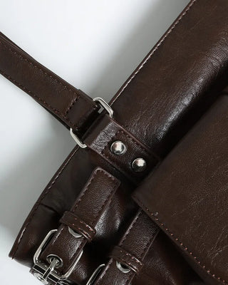 Square buckle shoulder bag