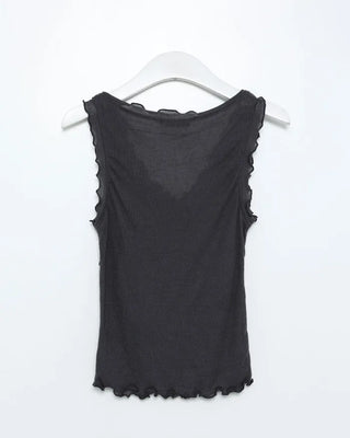 Frill neck layered sleeveless top