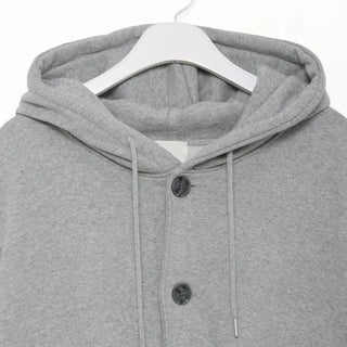 (Unisex) Button-up Hooded Parka