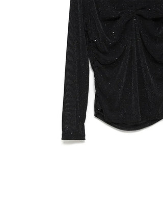 Glitter sheer top