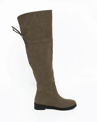 2-Way Wrap Knee-High Leather Boots