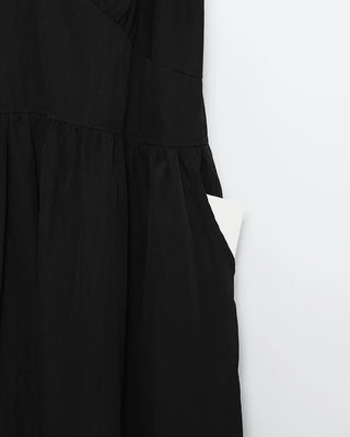 Gathered Point Wrinkle Long Dress