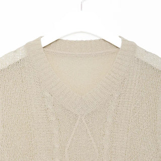Twist knit sleeve top